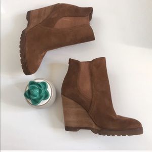 Michael Kors suede wedge boots